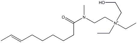 2-[N-Methyl-N-(7-nonenoyl)amino]-N,N-diethyl-N-(2-hydroxyethyl)ethanaminium Struktur