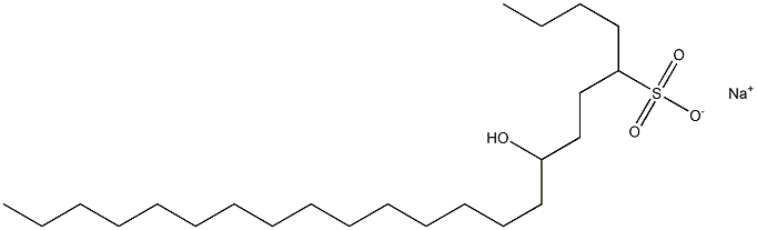 8-Hydroxytricosane-5-sulfonic acid sodium salt Struktur