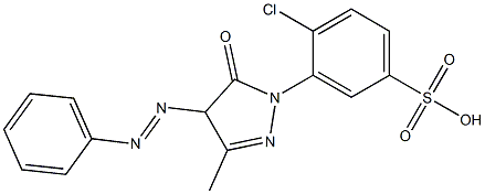 4-Chloro-3-[[4,5-dihydro-3-methyl-5-oxo-4-(phenylazo)-1H-pyrazol]-1-yl]benzenesulfonic acid Struktur