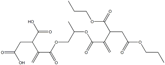 3,3'-[1-Methylethylenebis(oxycarbonyl)]bis(3-butene-1,2-dicarboxylic acid dipropyl) ester Struktur