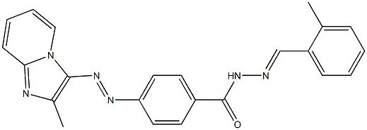 4-[(2-Methylimidazo[1,2-a]pyridin-3-yl)azo]-N'-(2-methylbenzylidene)benzohydrazide Struktur