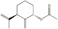 (1S,3R)-2-Methylene-3-isopropenylcyclohexanol acetate Struktur