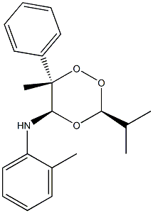 (3S,5R,6S)-3-Isopropyl-5-(2-methylphenylamino)-6-methyl-6-phenyl-1,2,4-trioxane Struktur