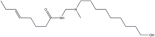 N-[[N-(9-Hydroxynonyl)-N-methylamino]methyl]-5-octenamide Struktur