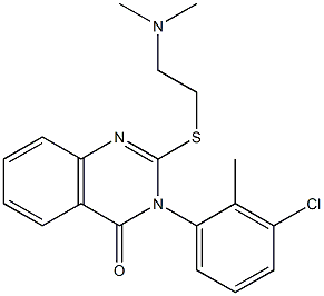 2-[2-(Dimethylamino)ethylthio]-3-(3-chloro-2-methylphenyl)-quinazolin-4(3H)-one Struktur