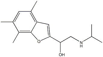 2-Isopropylamino-1-(4,6,7-trimethylbenzofuran-2-yl)ethanol Struktur