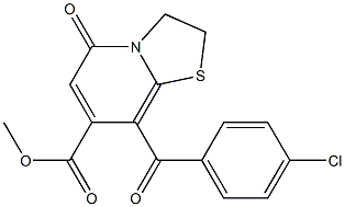 8-(4-Chlorobenzoyl)-2,3-dihydro-5-oxo-5H-thiazolo[3,2-a]pyridine-7-carboxylic acid methyl ester Struktur