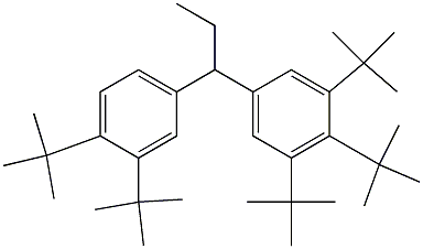 1-(3,4,5-Tri-tert-butylphenyl)-1-(3,4-di-tert-butylphenyl)propane Struktur