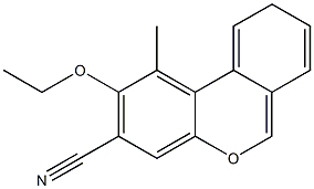 1-Methyl-2-ethoxy-9H-dibenzo[b,d]pyran-3-carbonitrile Struktur