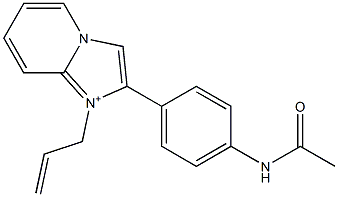 1-(2-Propenyl)-2-(4-acetylaminophenyl)imidazo[1,2-a]pyridin-1-ium Struktur