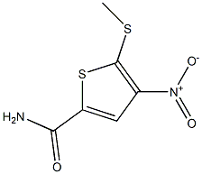 2-Methylthio-3-nitrothiophene-5-carboxamide Struktur