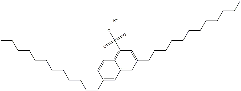 3,6-Didodecyl-1-naphthalenesulfonic acid potassium salt Struktur