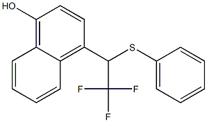 4-(2,2,2-Trifluoro-1-phenylthioethyl)naphthalen-1-ol Struktur