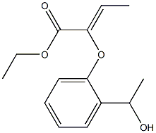 2-[2-(1-Hydroxyethyl)phenoxy]-2-butenoic acid ethyl ester Struktur