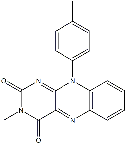 3-Methyl-10-[4-methylphenyl]pyrimido[4,5-b]quinoxaline-2,4(3H,10H)-dione Struktur