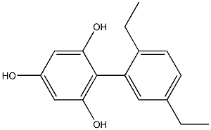 2-(2,5-Diethylphenyl)benzene-1,3,5-triol Struktur