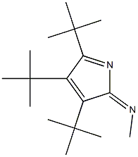 3,4,5-Tri-tert-butyl-2-(methylimino)-2H-pyrrole Struktur