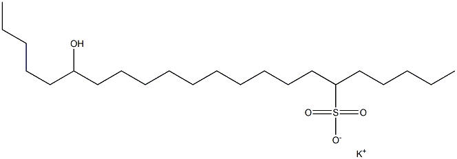 17-Hydroxydocosane-6-sulfonic acid potassium salt Struktur