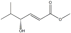 (2E,4R)-4-Hydroxy-5-methyl-2-hexenoic acid methyl ester Struktur