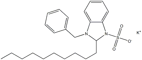 1-Benzyl-2-decyl-2,3-dihydro-1H-benzimidazole-3-sulfonic acid potassium salt Struktur