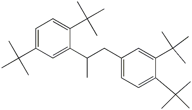 2-(2,5-Di-tert-butylphenyl)-1-(3,4-di-tert-butylphenyl)propane Struktur