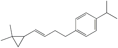 1-(2,2-Dimethylcyclopropyl)-4-(4-isopropylphenyl)-1-butene Struktur