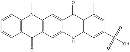 5,7,12,14-Tetrahydro-1,12-dimethyl-7,14-dioxoquino[2,3-b]acridine-3-sulfonic acid Struktur