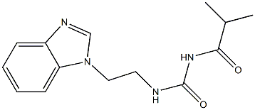 1-[2-(1H-Benzimidazol-1-yl)ethyl]-3-(2-methylpropionyl)urea Struktur