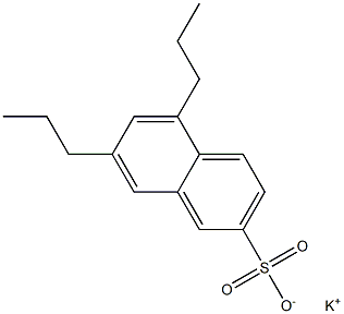 5,7-Dipropyl-2-naphthalenesulfonic acid potassium salt Struktur