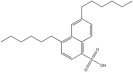 4,6-Dihexyl-1-naphthalenesulfonic acid Struktur