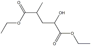 2-Hydroxy-4-methylglutaric acid diethyl ester Struktur