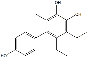 2,5,6-Triethyl-1,1'-biphenyl-3,4,4'-triol Struktur