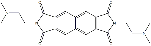 2,7-Dihydro-2,7-bis[2-(dimethylamino)ethyl]isoindolo[5,6-f]isoindole-1,3,6,8-tetrone Struktur