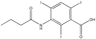 3-Butyrylamino-2,4,6-triiodobenzoic acid Struktur