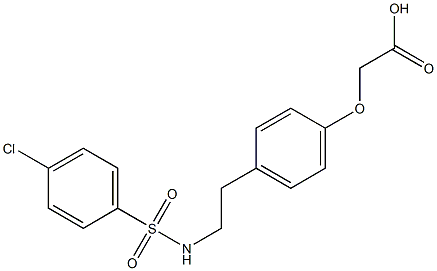 4-[2-[(4-Chlorophenylsulfonyl)amino]ethyl]phenoxyacetic acid Struktur