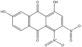 1,7-Dihydroxy-3,4-dinitroanthraquinone Struktur