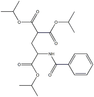 4-(Benzoylamino)-2-(isopropoxycarbonyl)pentanedioic acid diisopropyl ester Struktur