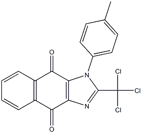 1-(4-Methylphenyl)-2-trichloromethyl-1H-naphth[2,3-d]imidazole-4,9-dione Struktur