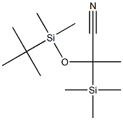 2-(Trimethylsilyl)-2-(tert-butyldimethylsilyloxy)propionitrile Struktur