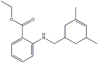 2-[[[3,5-Dimethyl-3-cyclohexen-1-yl]methyl]amino]benzoic acid ethyl ester Struktur