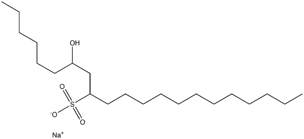 7-Hydroxyhenicosane-9-sulfonic acid sodium salt Struktur