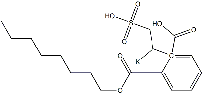 Phthalic acid 1-octyl 2-(1-potassiosulfoethyl) ester Struktur