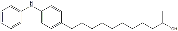 4-(10-Hydroxyundecyl)phenylphenylamine Struktur