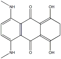 2,3-Dihydro-1,4-dihydroxy-5,8-bis(methylamino)-9,10-anthracenedione Struktur