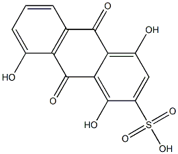 1,4,8-Trihydroxy-9,10-dihydro-9,10-dioxoanthracene-2-sulfonic acid Struktur