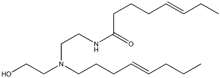 N-[2-[N-(2-Hydroxyethyl)-N-(4-octenyl)amino]ethyl]-5-octenamide Struktur