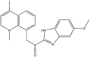 1,2-Dihydro-1,4-dimethyl-8-[(5-methoxy-1H-benzimidazol-2-yl)sulfinylmethyl]quinoline Struktur