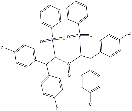 [Bis(4-chlorophenyl)methyl][(phenylsulfonyl)methyl] sulfoxide Struktur