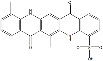 5,7,12,14-Tetrahydro-6,11-dimethyl-7,14-dioxoquino[2,3-b]acridine-4-sulfonic acid Struktur