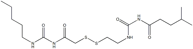 1-(4-Methylpentanoyl)-3-[2-[[(3-pentylureido)carbonylmethyl]dithio]ethyl]urea Struktur